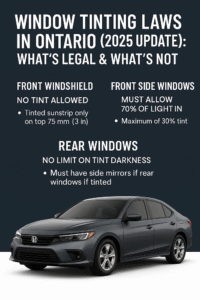 Ontario Window Tint Law 2025: Legal Limits & Fines Guide