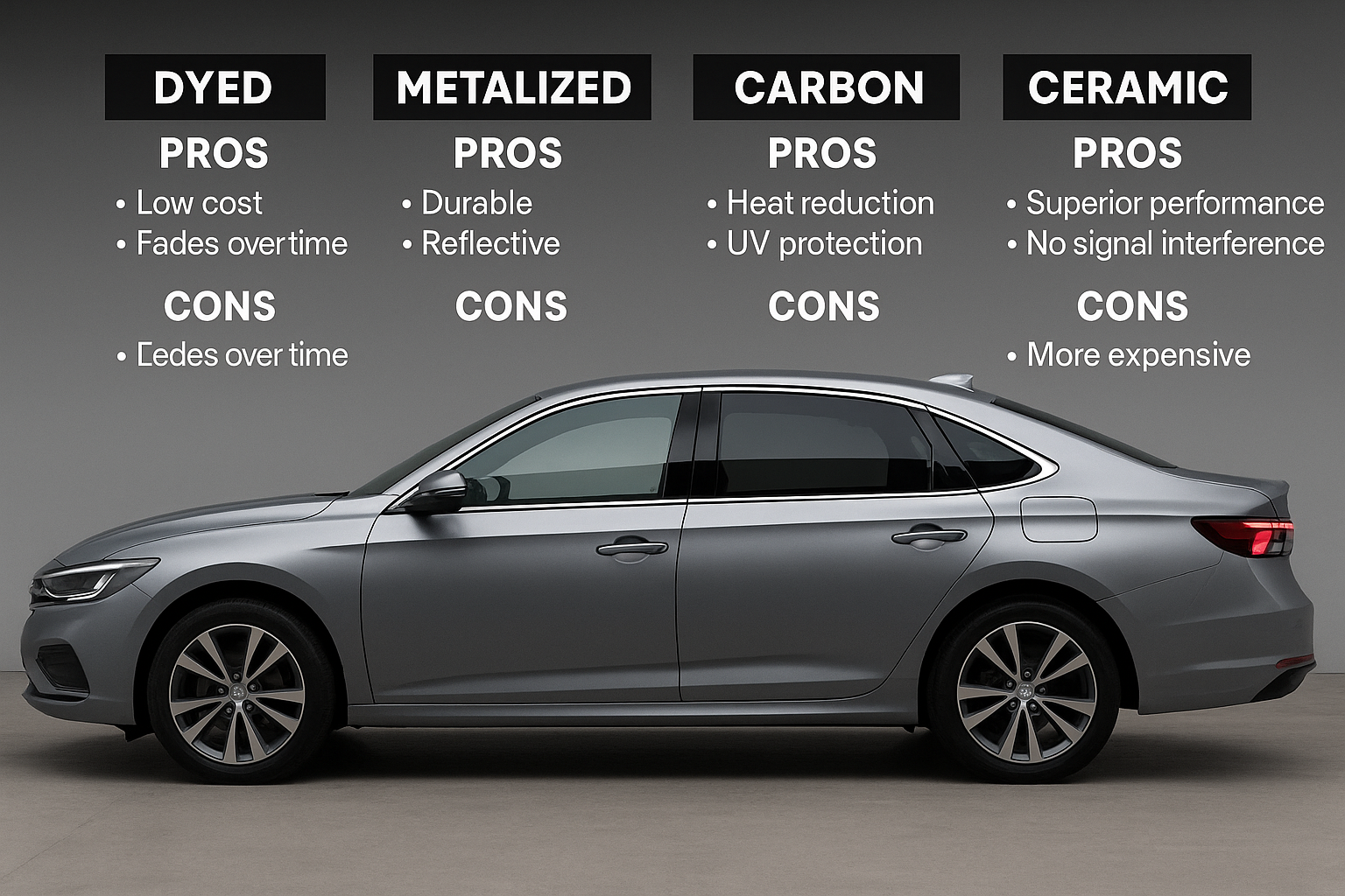 Pros and cons of car tints