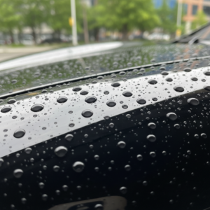 Showcasing the hydrophobic effect on a coated surface