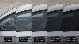 Window tint shade comparison for vehicles in Oshawa